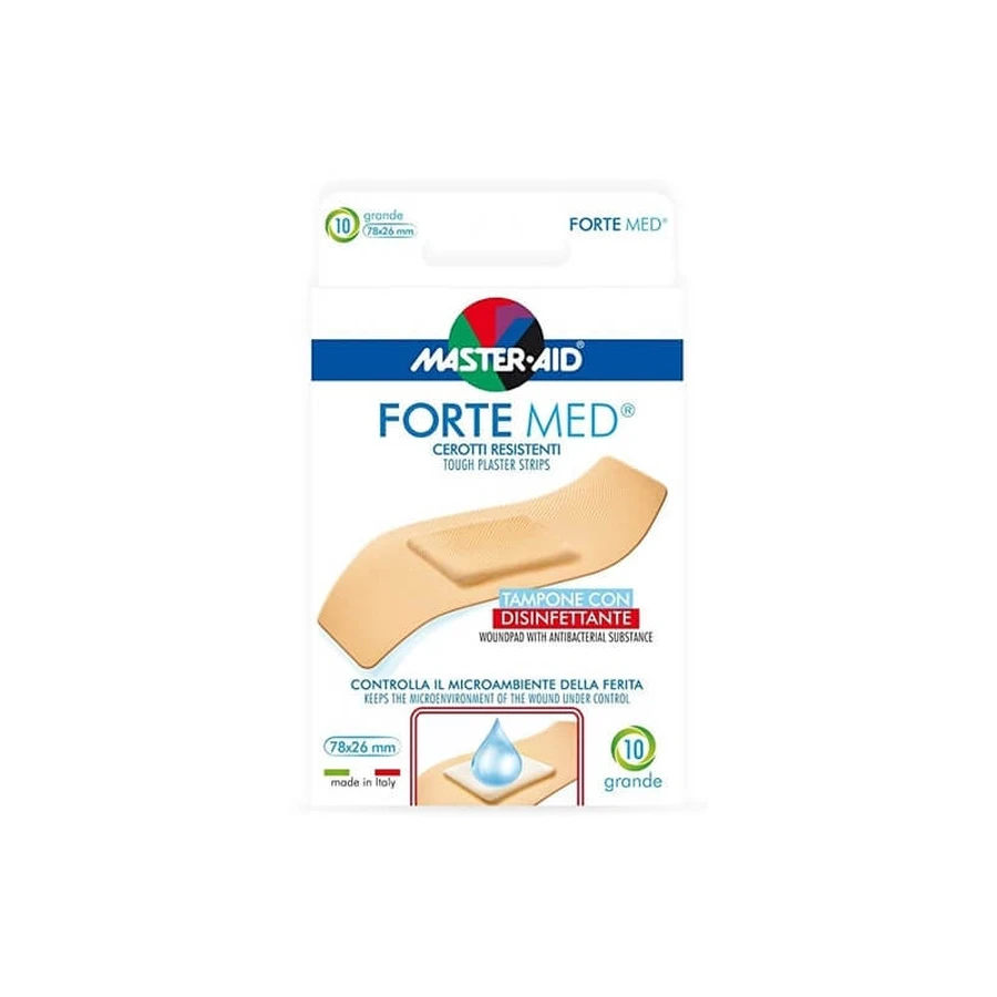 Master aid cerotti resistenti forte med - 10 cerotti misura grande