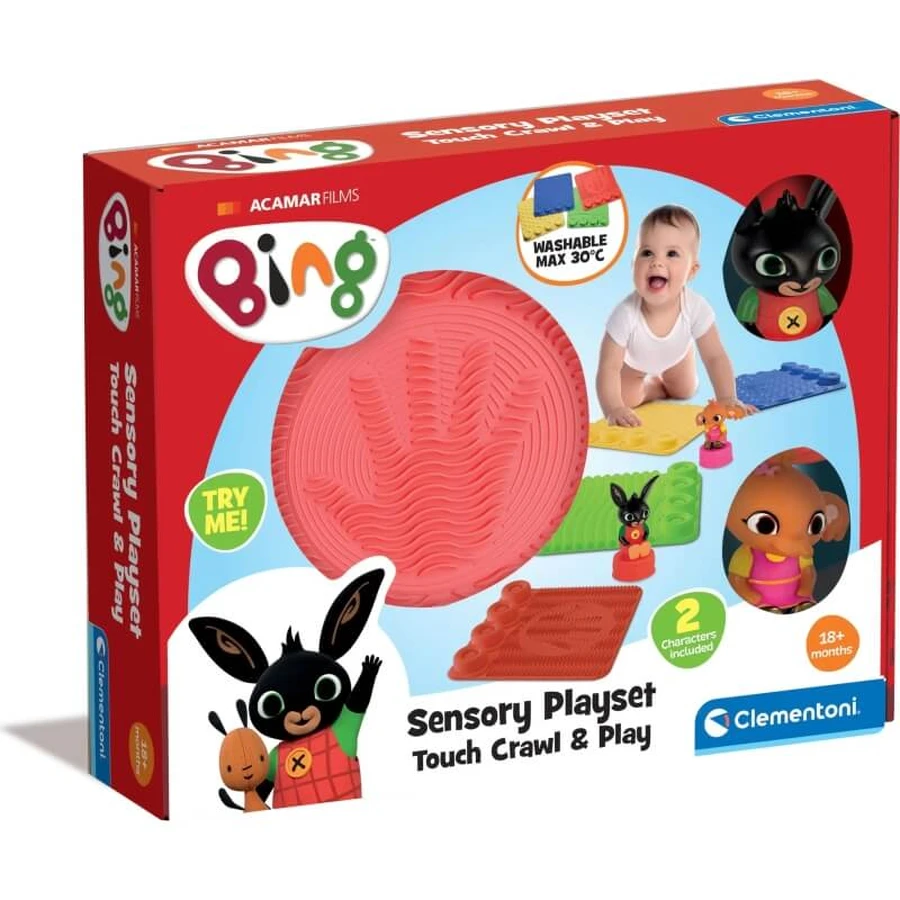 Kit de jeux sensoriels Clementoni Bing - Tapis sensoriel pour les enfants à partir de 18 mois