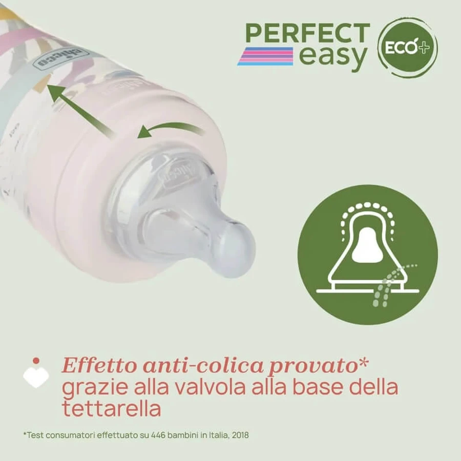 Chicco Perfect Easy Eco+ 330 ml Babyflasche – schneller Durchfluss
