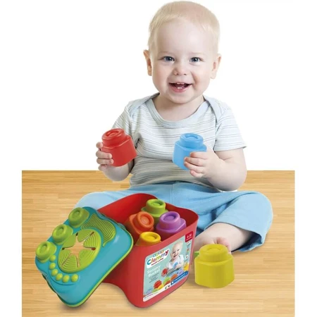 Clementoni Soft Clemmy 17807 – Touch & Play Sensorik-Eimer – Bausatz