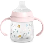 Suavinex My Family - Premier biberon avec poignée et tétine en silicone - Rose
