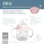 Suavinex My Family - Premier biberon avec poignée et tétine en silicone - Rose