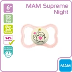 Mam Supreme Night – Leuchtender Schnuller mit Silikonsauger, ab 6 Monaten