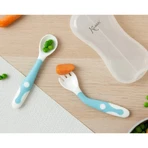 Kiokids Travel Cutlery Set for Children 4+m - Light Blue