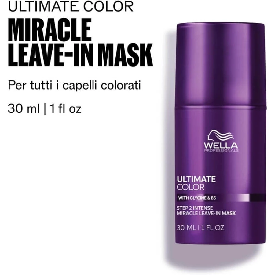 Wella Ultimate Color Step 2 Intense Miracle Maska bez spłukiwania – kuracja rewitalizująca i ochronna do włosów farbowanych, 30 ml: ceny i cechy