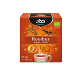 Biologische Rooibos, Sinaasappel en Vanille thee, 12 zakjes/24 g, Yogi Tea