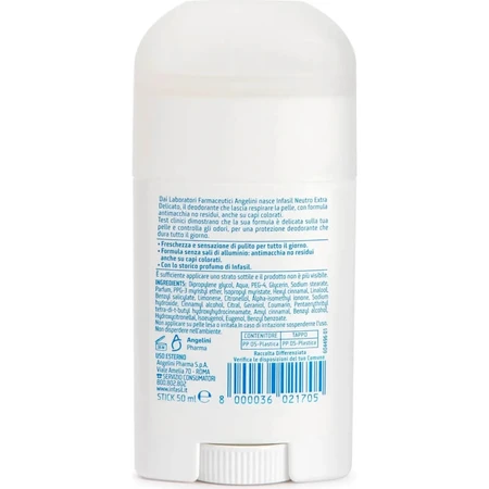 Infasil Neutro Natural Sensations - Deodorant Stick, 50 ml
