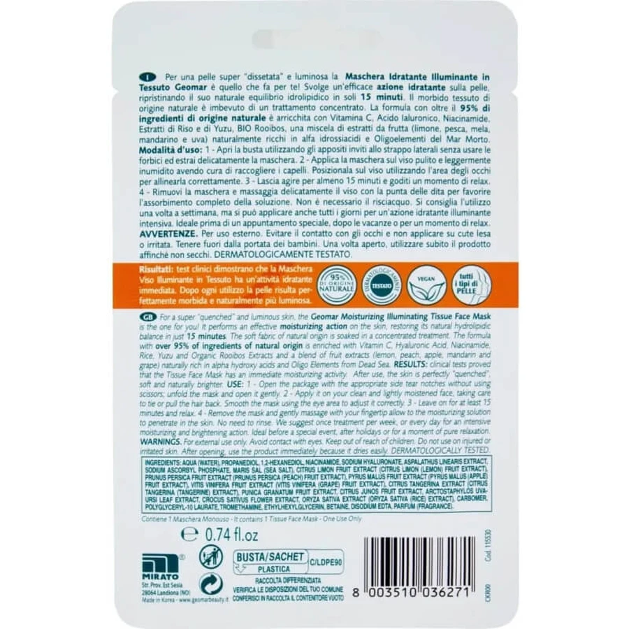 Geomar Hydrating and Brightening Sheet Mask 22 ml