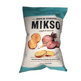 Chips van rode biet, aardappel en zoete aardappel, 85 g, Mikso