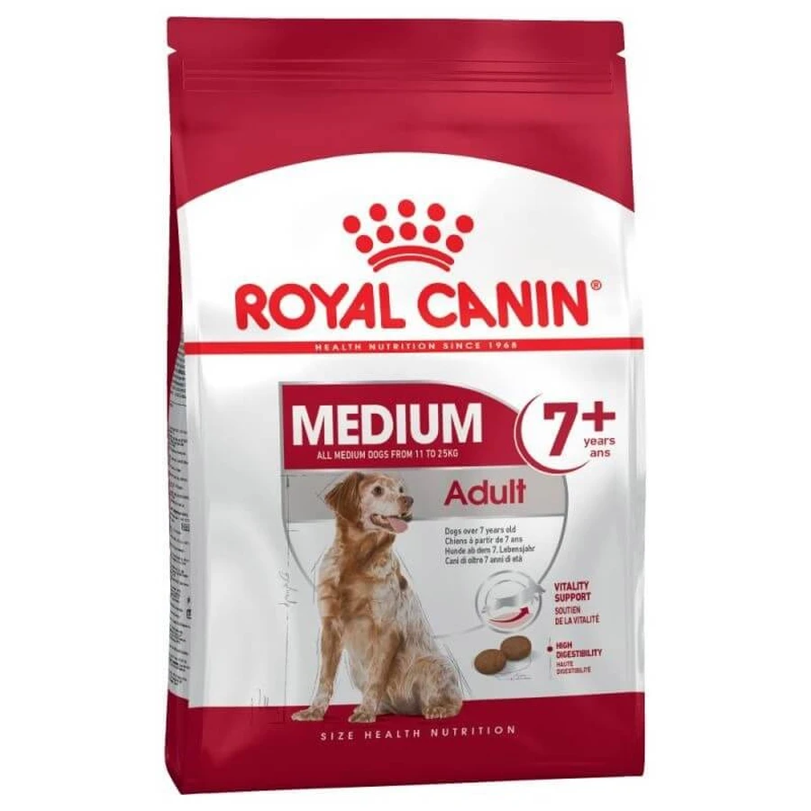Royal Canin Medium Mature Adult 7+ – Croquettes pour chiens seniors, 15 kg