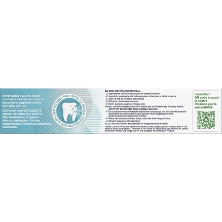 Mentadent Pure Breath – Erfrischende Zahnpasta 75 ml