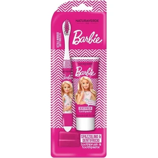 Kit de soins dentaires Barbie - Brosse à dents + dentifrice