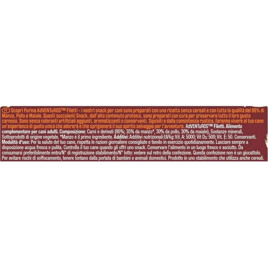 Adventuros Beef Strips - Dog Snacks, 70 g