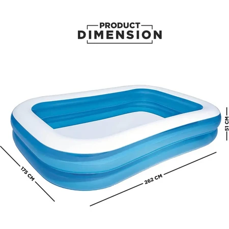 Piscina hinchable rectangular Bestway, 262 x 175 cm