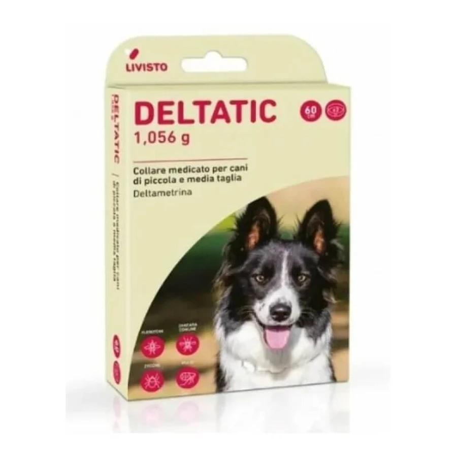 Virbac Deltatic - Antiparasitaire halsband ter preventie van leishmaniasis voor kleine en middelgrote honden (5–25 kg), 60 cm