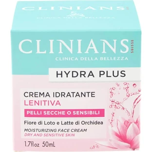 Clinians Hydra Plus – Beruhigende, feuchtigkeitsspendende Gesichtscreme für trockene und empfindliche Haut, 50 ml