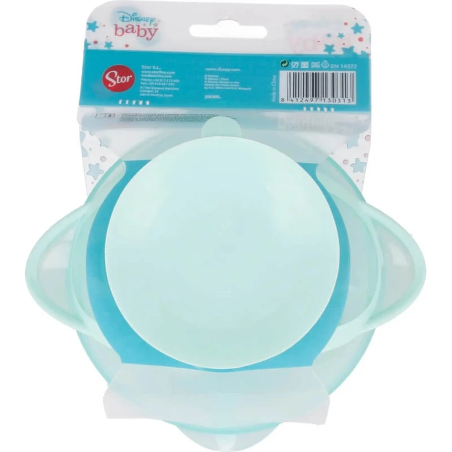 Stor Disney Baby Mickey – farfurie cu ventuză, capac și lingură