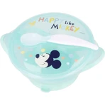Stor Disney Baby Mickey – farfurie cu ventuză, capac și lingură