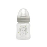 Kiokids Anti-Kolik-Flasche, grau, ab 0 Monaten, Silikon-Sauger mit langsamem Durchfluss, BPA-frei, 150 ml