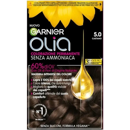 Garnier Olia - Ammonia-Free Permanent Hair Color No. 5.0 Brown