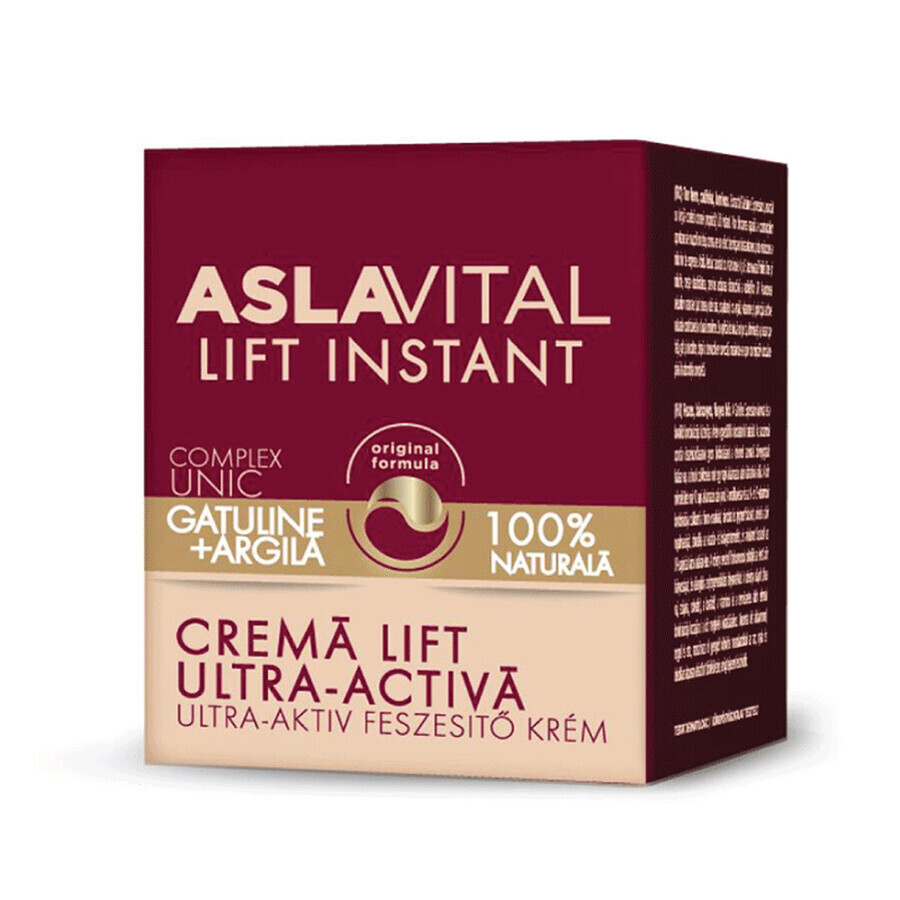 Ultra-actieve liftende crème voor alle huidtypes Aslavital, 50 ml, Farmec