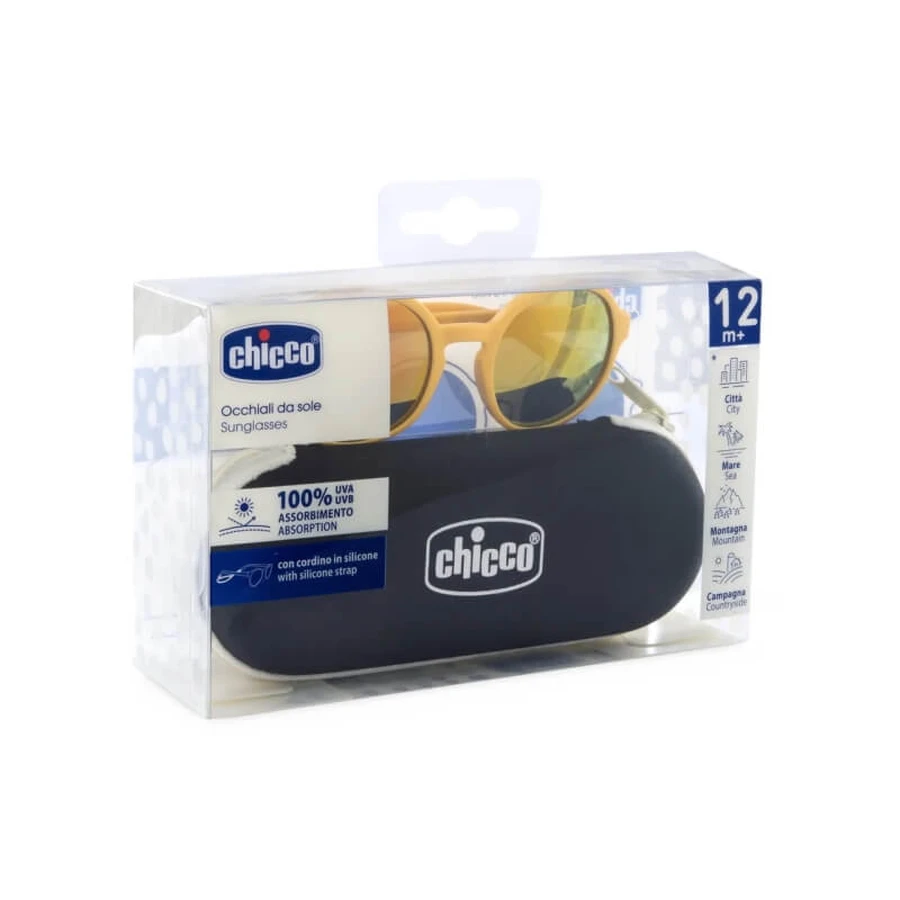 Lunettes de soleil Chicco à verres miroités, à partir de 12 mois, jaunes