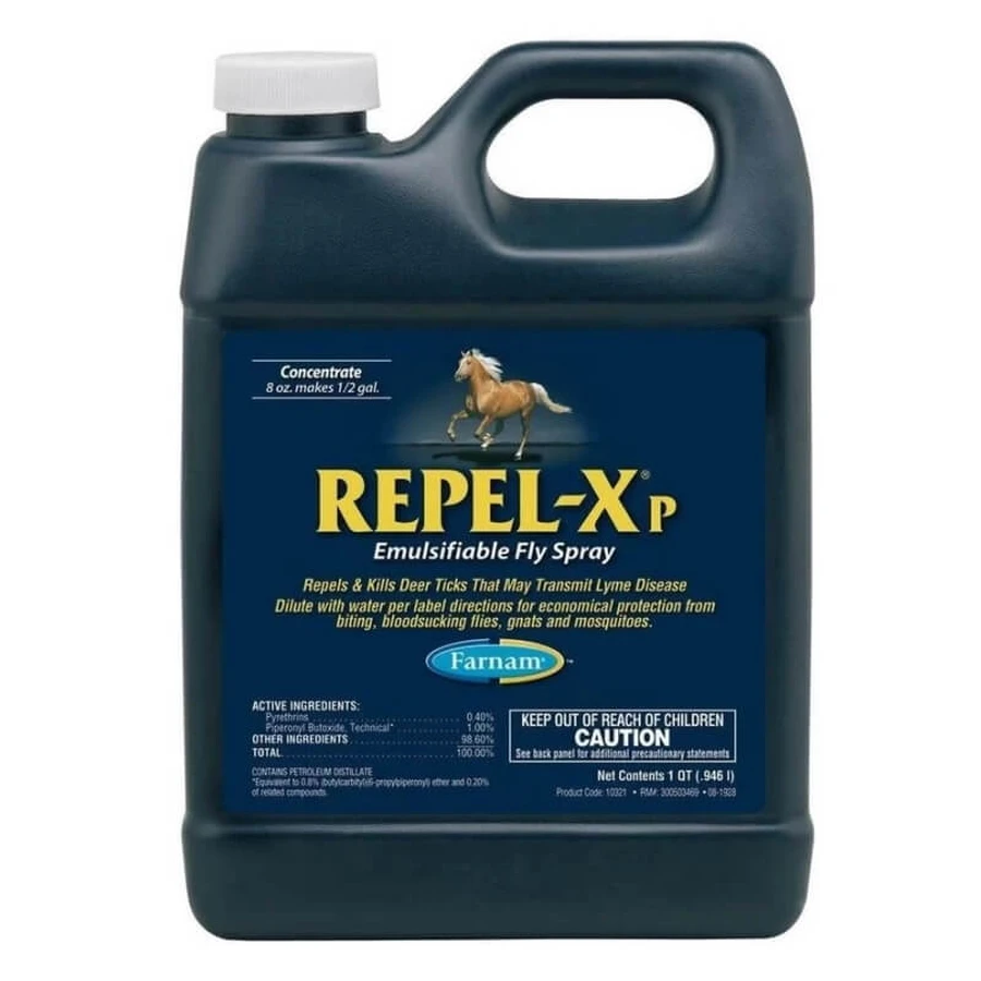 Farnam Repel-xp - Geconcentreerd insectenafweermiddel met lage toxiciteit voor paarden tegen vliegen en dazen, 946 ml