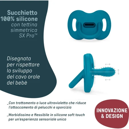 Suavinex Selection Color Essence - Sucette en silicone 0-6 mois - Bleu clair