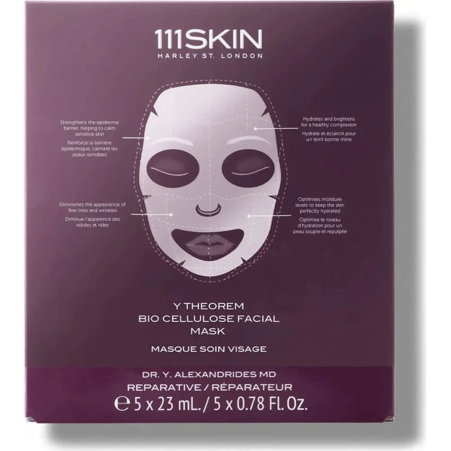 111 Skin Y Theorem - Bio-cellulose gezichtsmasker 5 x 23 ml