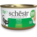 Schesir Complements Hühner-Gelee-Streifen – Alleinfuttermittel für Katzen, 70 g