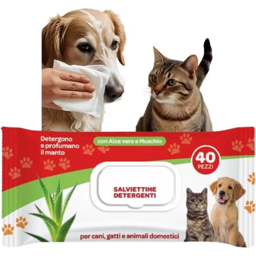 Farmaline 40 geparfumeerde doekjes voor honden, katten en huisdieren