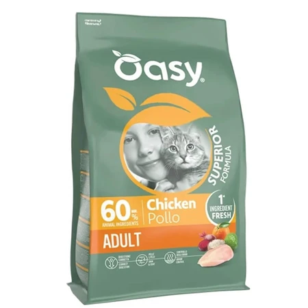 Oasy Superior Chicken Formula - Volledig voer voor volwassen katten, 6 kg