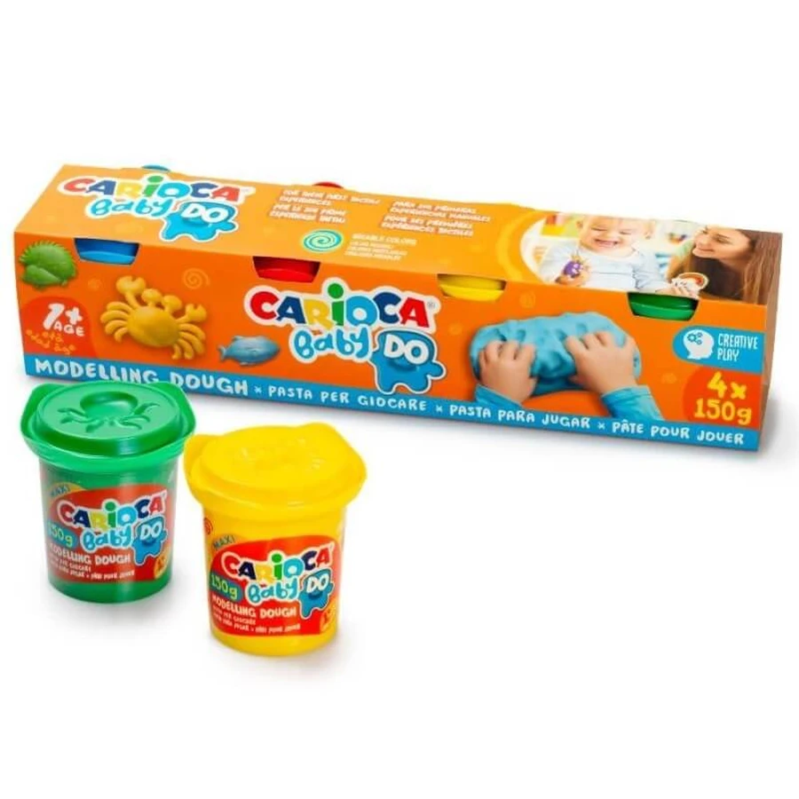 Carioca Baby do - Modelleerklei voor kinderen vanaf 12 maanden, 4 x 150 g