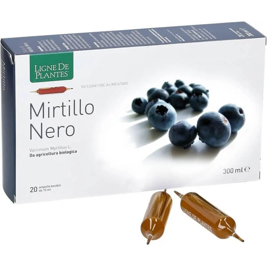 Organic Bilberry, 20 ampoules of 15 ml each - antioxidant supplement