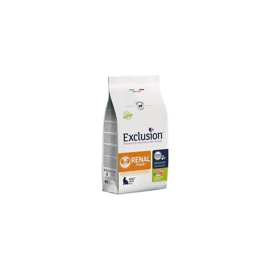 Exclusion Monoprotein Vet Diet Renalcat Pork – karma dietetyczna dla kotów z kamieniami nerkowymi i problemami z nerkami, 1,5 kg: ceny i cechy