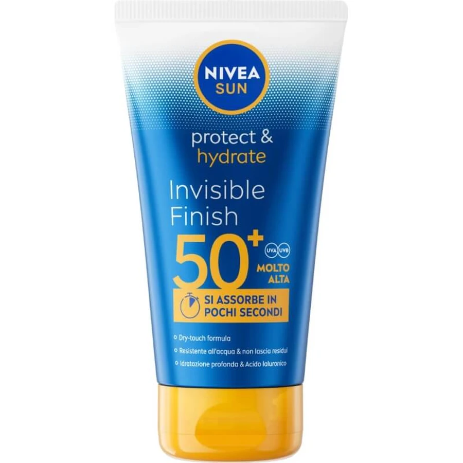Nivea Gesichts-Sonnencreme LSF 50+ Sonnenschutz & Feuchtigkeitspflege, unsichtbares Finish, sehr hoher Schutz, 150 ml