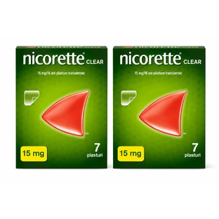Nicorette Clear 15 mg, 2 x 7 pleisters, McNeil