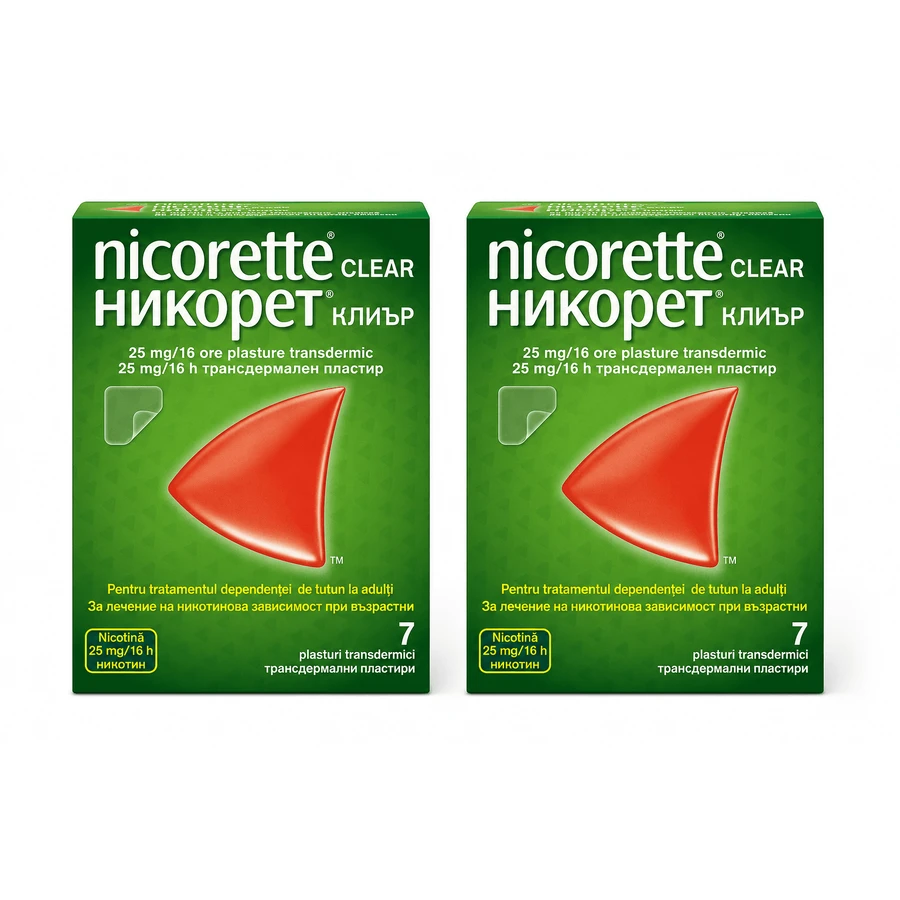 Nicorette Clear, 25mg, 2x7 Pflaster, Mcneil