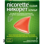 Nicorette Clear, 25 mg, 4 x 7 pleisters, McNeil