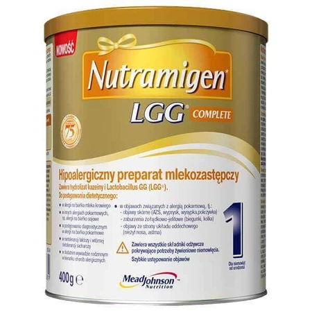 Nutramigen 1 LGG Complete, hypoallergenic formula, from birth, 3x400 g, Mead Johnson