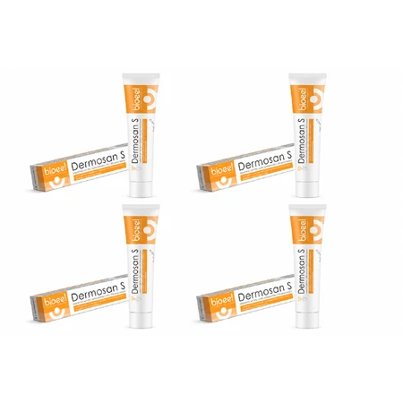 Dermosan S 10 % Schwefelsalbe, 4 × 70 g, Bioeel
