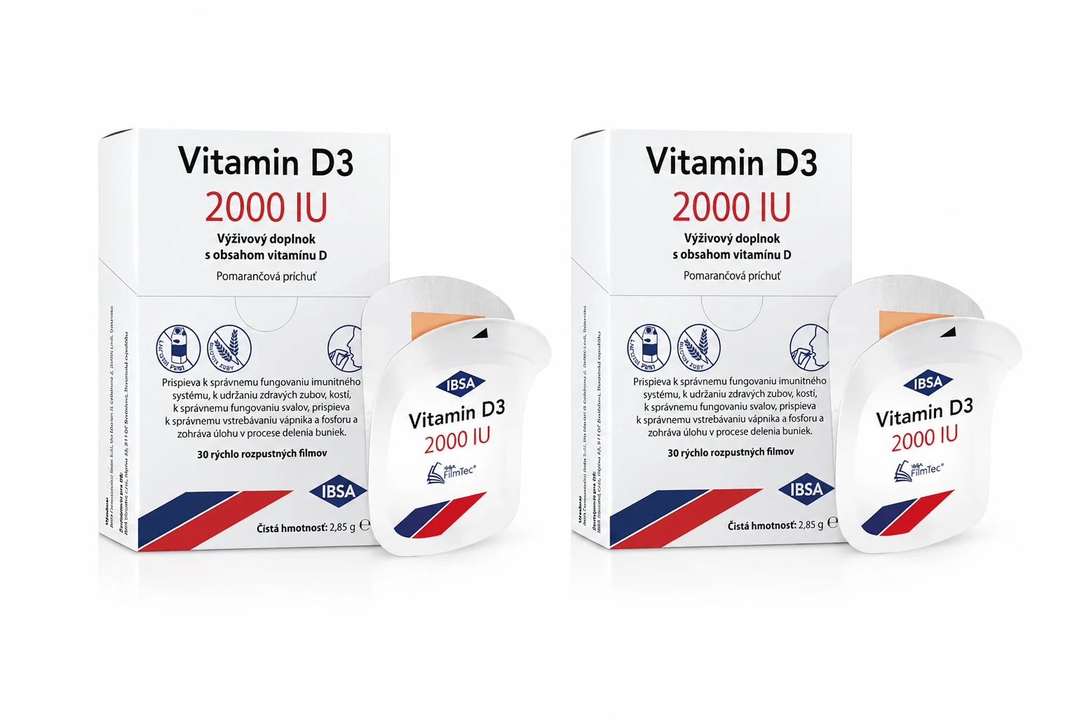 VITAMINE D3 IBSA 2000 IE 2×30 tabletten, voedingssupplement