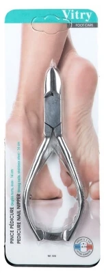 Vitry Foot Care pedicure-tang voor sterke nagels, roestvrij staal, 14 cm