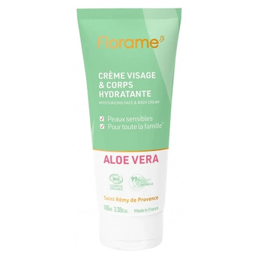 Florame Crème Visage & Corps Hydratante Aloé Vera Bio 100 ml