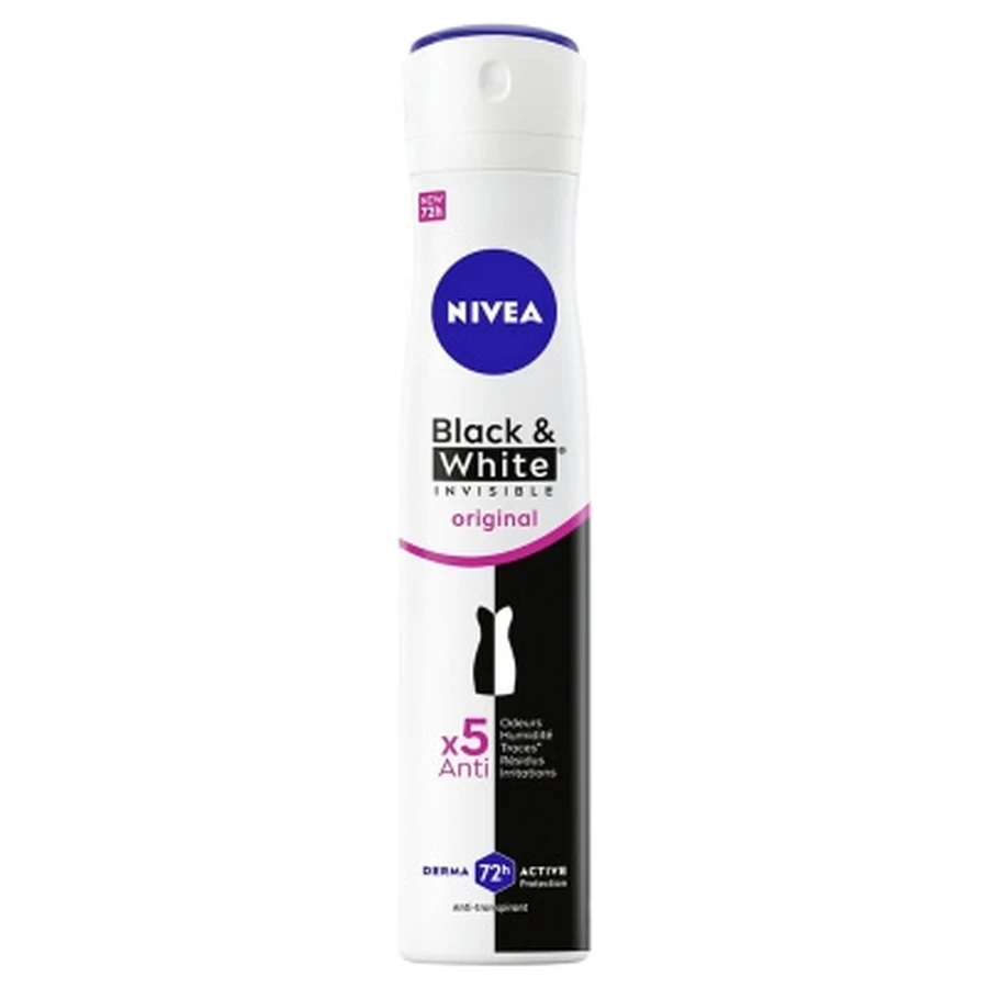 Nivea Black & White Invisible 72-uurs anti-transpirant deodorant spray, 250 ml