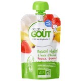 Yaourt végétal bio au lait d'avoine avec banane et fraise, +6 mois, 90 g, Good Gout
