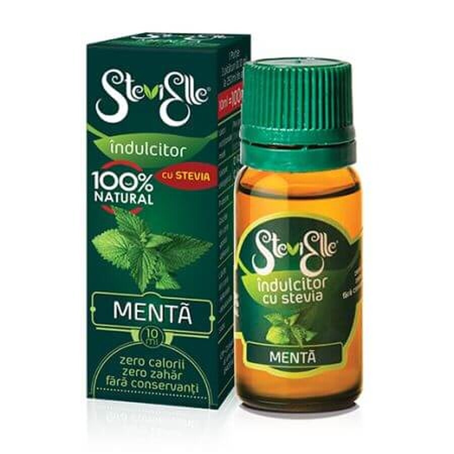 Vloeibare zoetstof met stevia-extract en muntsmaak, 10 ml, SteviElle