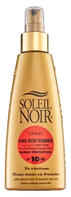 Soleil Noir met vitamines verrijkte droge olie SPF 10 spray, 150 ml