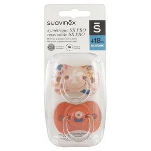 Suavinex – zestaw 2 smoczków z symetryczną końcówką SX Pro, od 18 miesięcy