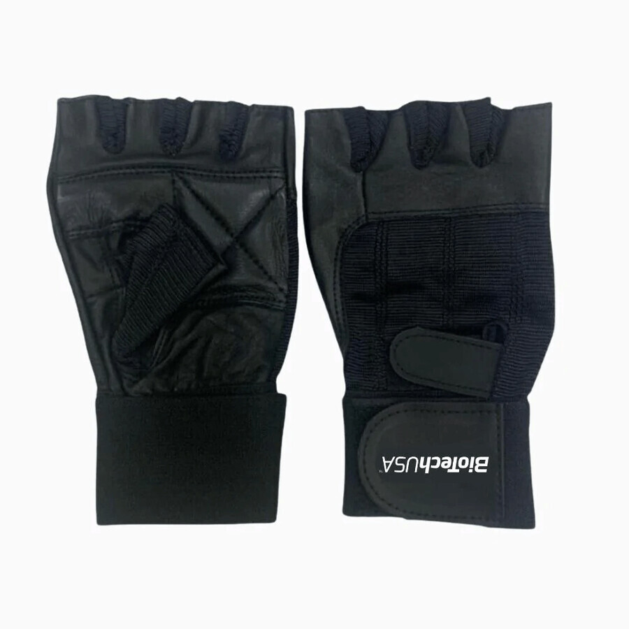 Gants d'entraînement avec bandage élastique, taille L, noir, BioTech USA